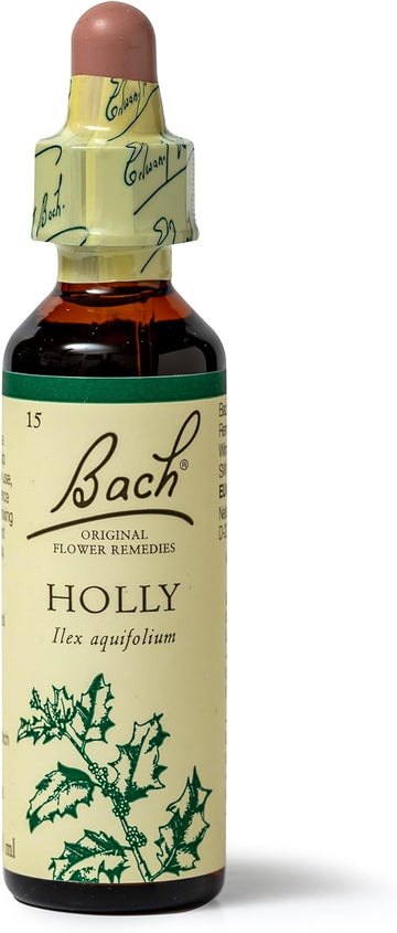 Bach Original Flower Remedies (Holly) Stand Your Ground, Goodwill Towards Others, Emotional Wellness, Natural Flower Essence, 20Ml