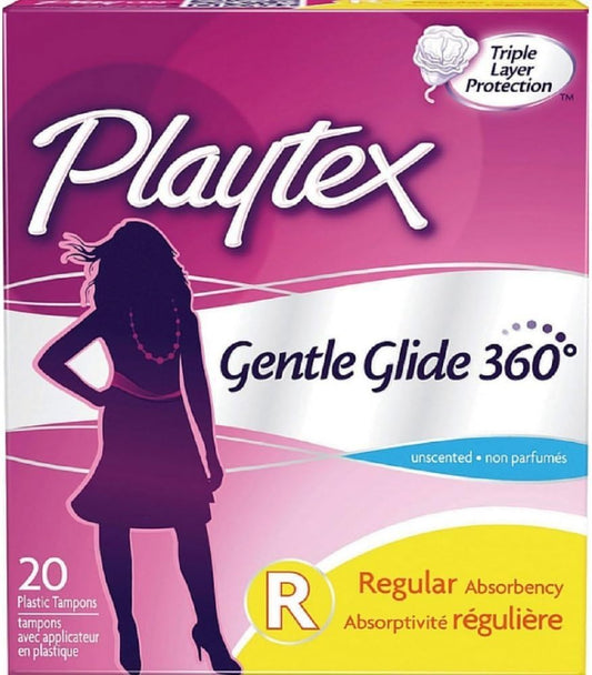 Playtex Gentle Glide 360 Tampons, Regular, 20 Count (Pack of 1) : Everything Else