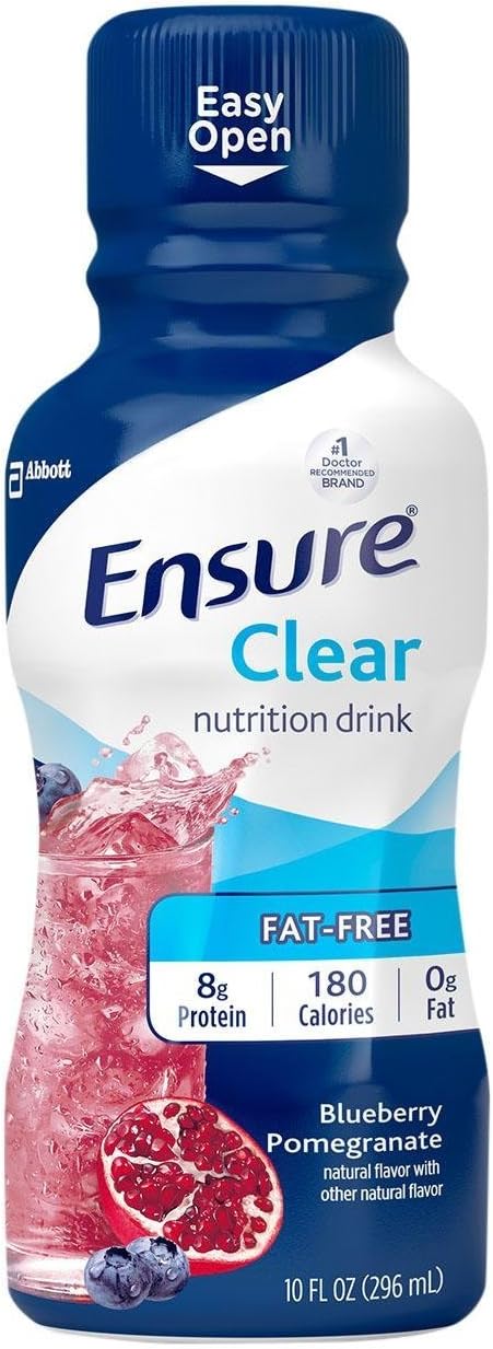 Ensure Clear Blueberry Pomegranate Nutrition Drink, Fat Free, 4 Pack