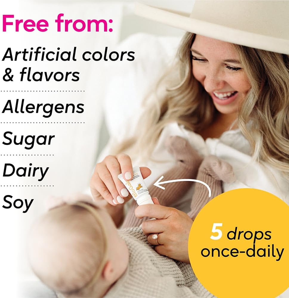 BioGaia Baby Probiotic Drops - Baby Essentials for Colic & Gas Relief, Safe for Newborns, Reduces Crying, Fussing, Colic, Gas, Spit-ups and Constipation, No allergens, dairy, soy, gluten, or sugar : Health & Household