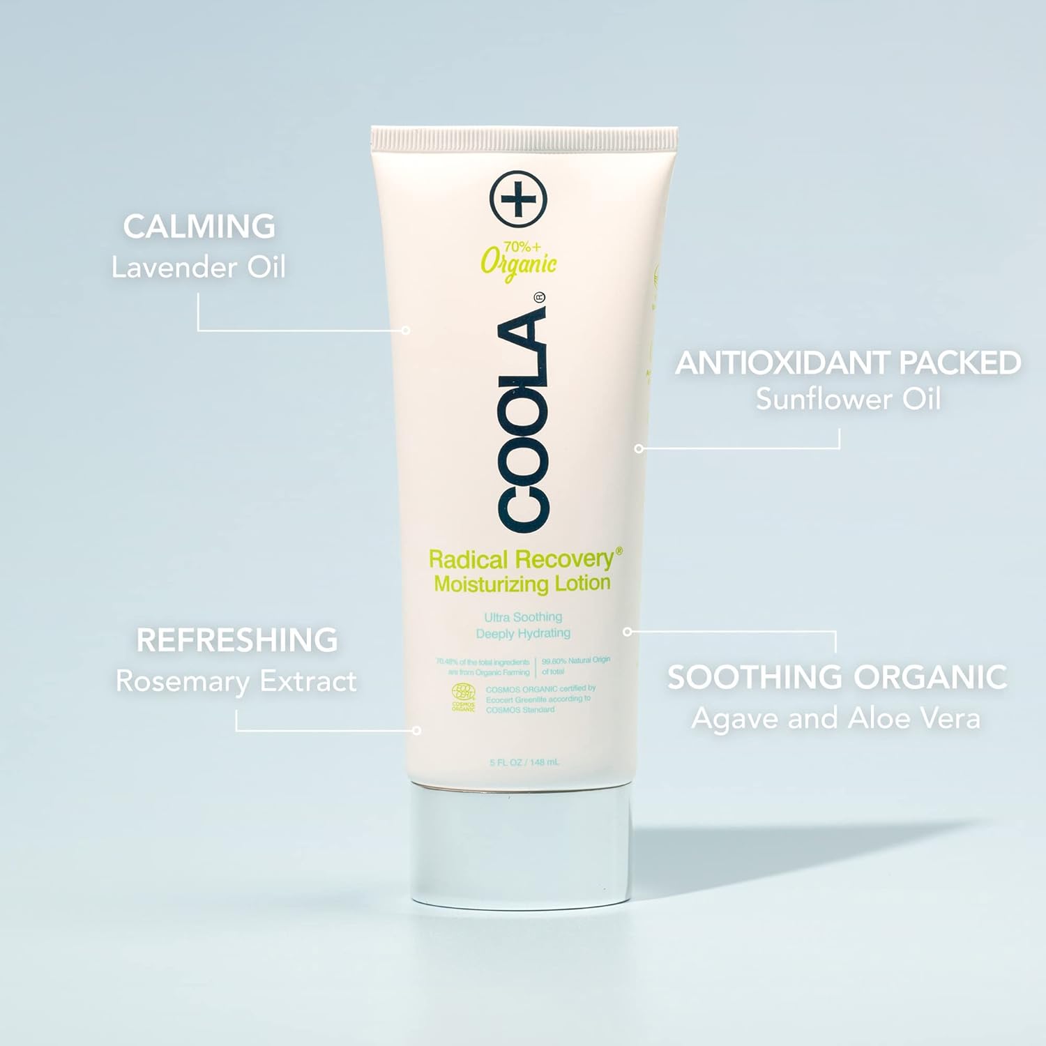 Coola Organic Radical Recovery After Sun Body Lotion, Includes Aloe Vera, Agave and Lavender Oil for Sunburn Relief, 5 Fl Oz : Beauty & Personal Care