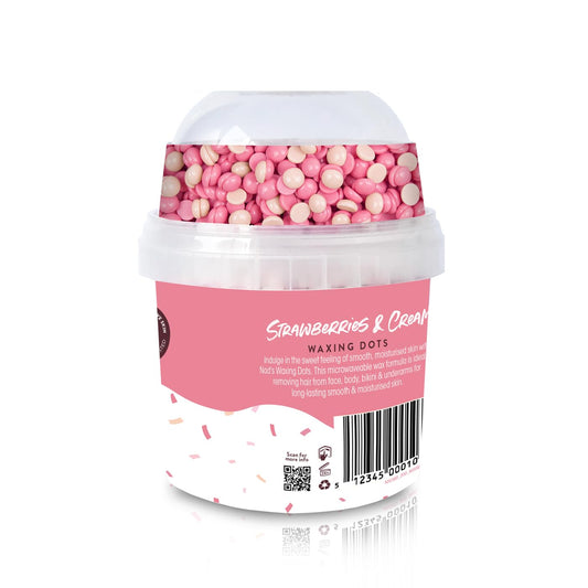 Nad'S Waxing Dots - Strawberries & Cream Hard Wax Beads - Microwaveable No-Strip Formula For Women