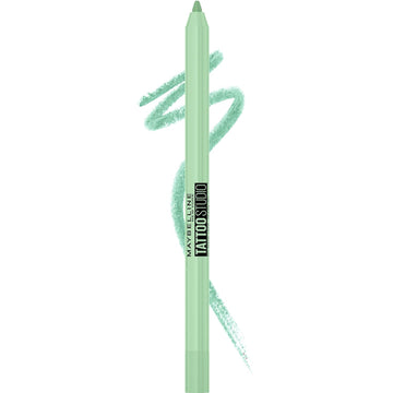 Maybelline New York Tattoo Studio Long-Lasting Sharpenable Eyeliner Pencil, Glide On Smooth Gel Pigments With 36 Hour Wear, Waterproof Lime Smash 0.04 Oz