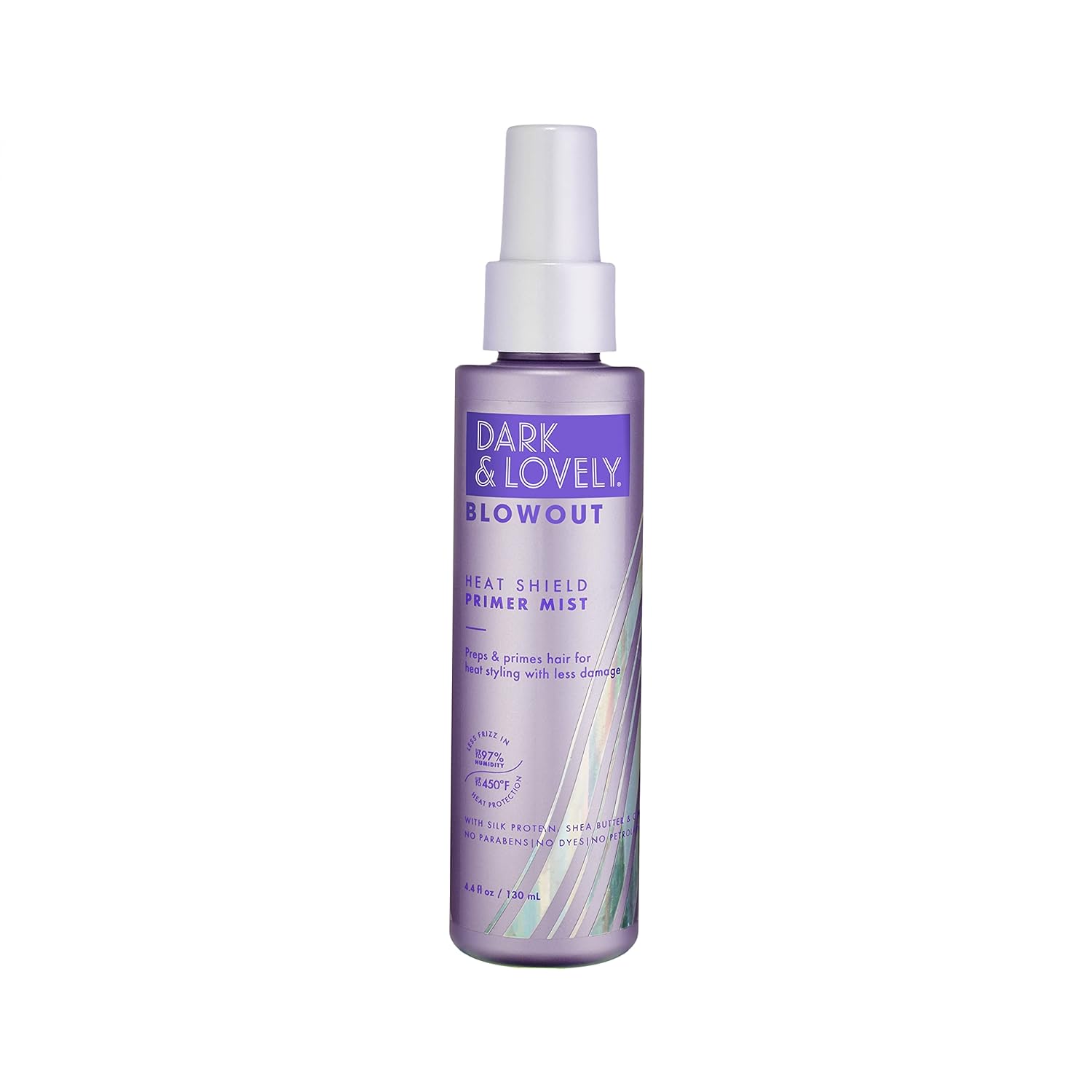 Softsheen-Carson Dark And Lovely Blowout Heat Shield Hair Primer, Blow Dry Spray & Heat Protectant With Castor Oil, For Curly Hair, All Hair Types 4.4 Fl Oz
