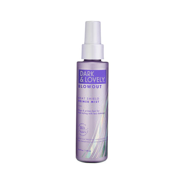 Softsheen-Carson Dark And Lovely Blowout Heat Shield Hair Primer, Blow Dry Spray & Heat Protectant With Castor Oil, For Curly Hair, All Hair Types 4.4 Fl Oz