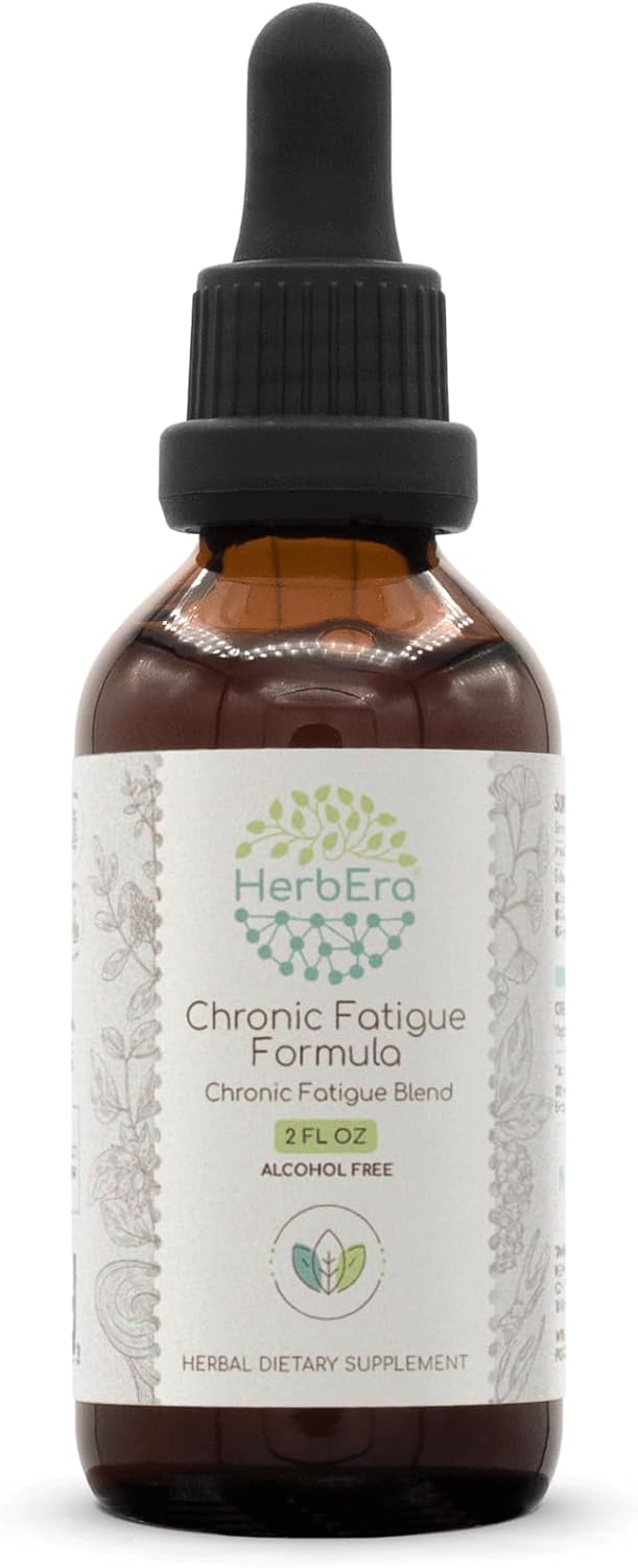 Chronic Fatigue Formula B60 Alcohol-Free Extract Tincture: Siberian Ginseng Root, Ashwagandha Root, Licorice Root, Ginkgo Biloba Leaf, Reishi Mushroom. Chronic Fatigue Blend 2 Fl Oz