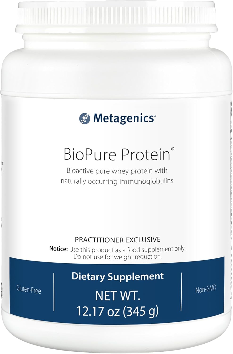 Metagenics Biopure Protein - Whey Protein Powder With Immunoglobulins - 16 G Protein - With Serine, L-Histidine & Magnesium - Non-Gmo & Gluten-Free - 12.17 Oz