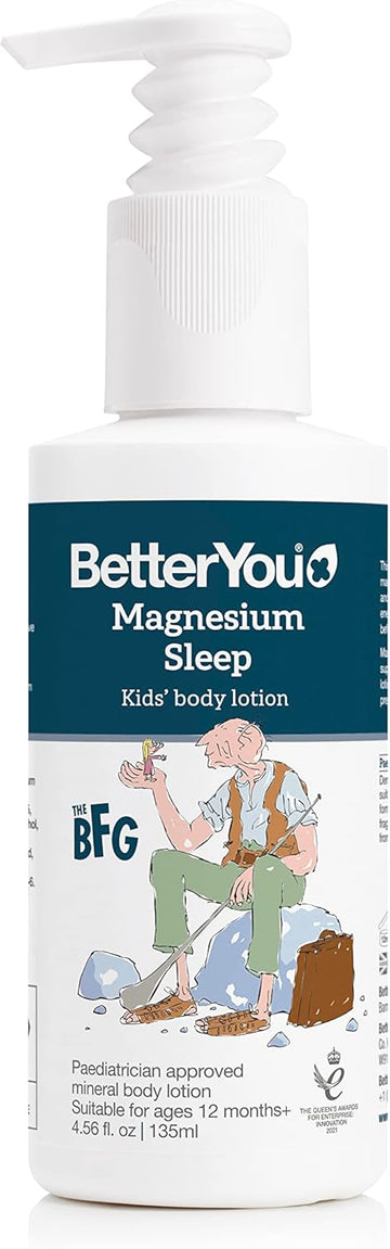 Magnesium Sleep Kids' Body Lotion | Paediatrician Approved Mineral Body Lotion For Children 12 Months + | Made By Betteryou In Collaboration With The Roald Dahl Story Company