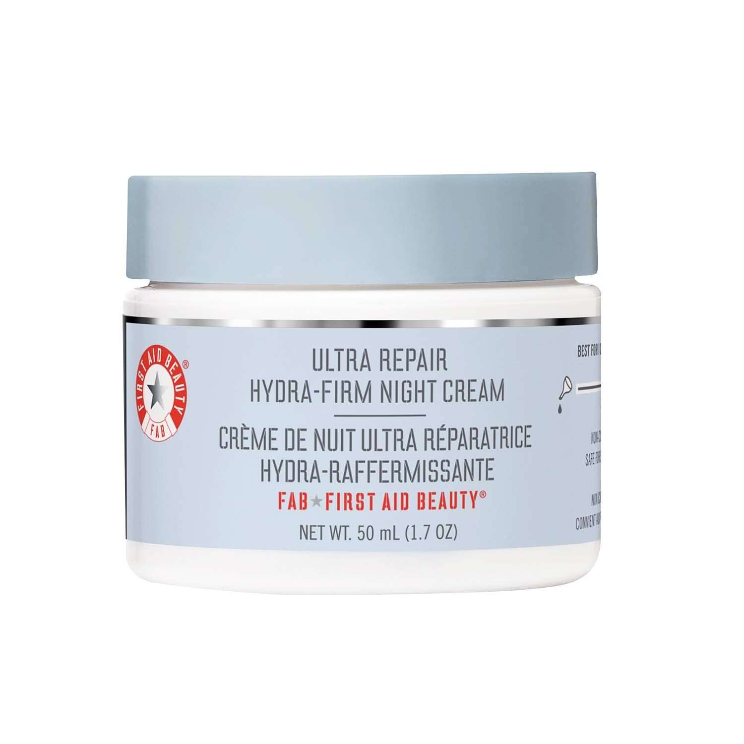 First Aid Beauty Ultra Repair Hydra-Firm Night Cream, Intense Nighttime Moisturizer – 1.7 Oz