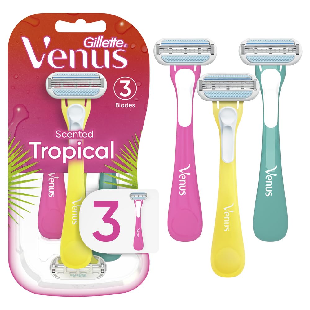 Gillette Venus Tropical Women'S Disposable Razor, 3 Count