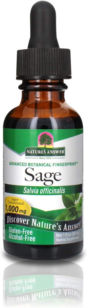 Nature'S Answer Alcohol Free Sage Leaf Supplement 1   Gluten Free | Digestive Support | Promotes Mental Function | Benefits Gut Health