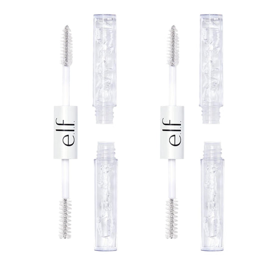 E.L.F. Clear Brow & Lash Mascara, Dual-Sided Brushable Clear Gel For Groomed Brows & Eyelashes, Long-Wear Conditioning Formula, Vegan & Cruelty-Free