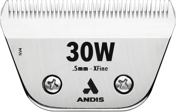 Andis 561462 Ceramicedge #30W Xfine Wide Blade, Small Animal And Pet Grooming, Detachable Replacement Blade, Long Lasting, Stainless Steel