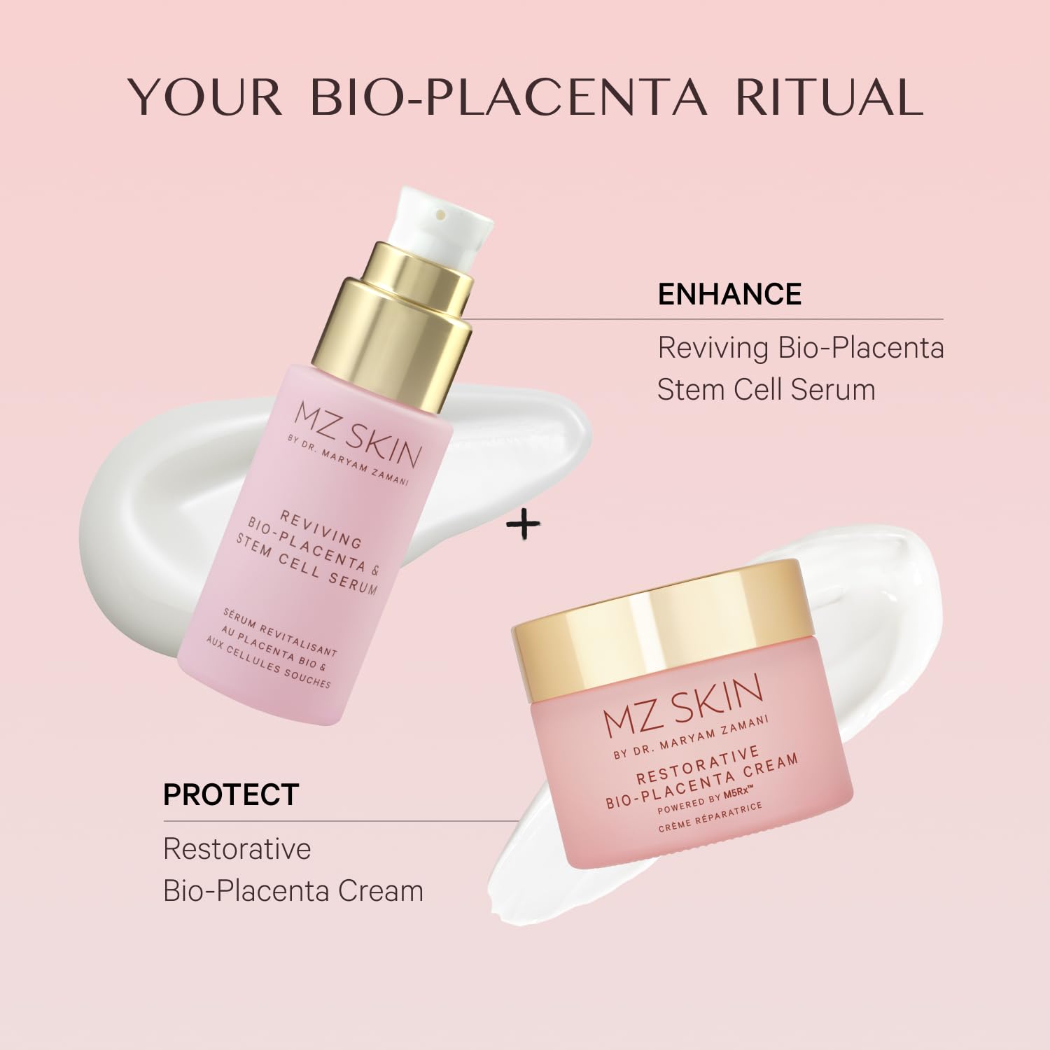 Mz Skin Reviving Bio-Placenta & Stem Cell Serum 1.01 Fl Oz - Night Treatment For Powerful Rejuvenation, With Peptides, Squalane & Hyaluronic Acid, Perfect For Anti-Aging, Wrinkles & Fine Lines : Beauty & Personal Care