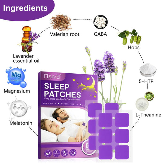 Elaimei 60 pcs Sleep Patches Set, Supports Rest and Rejuvenation for Travel, Jet Lag, and Insomnia, Men and Women