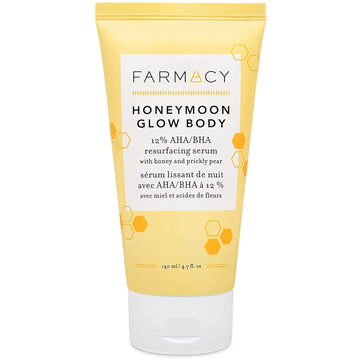 Farmacy Honeymoon Glow Body - Aha And Bha Body Serum With Hyaluronic Acid - Resurfacing Lactic Acid Body Lotion For Dry Skin