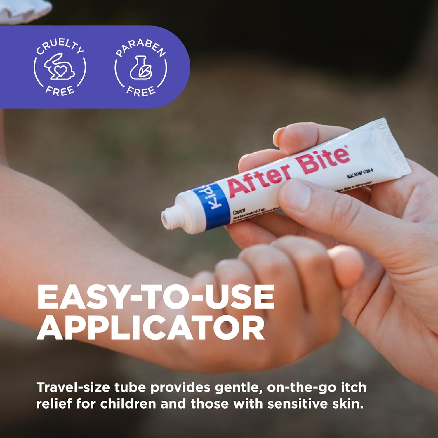 After Bite Kids - Bug Bite Itch Relief For Kids With Sodium Bicarbonate - Ideal For Mosquito Bites, Fire Ant Bites, Bees & More - Portable Cream Formula - 0.7 Oz (4 Pack)