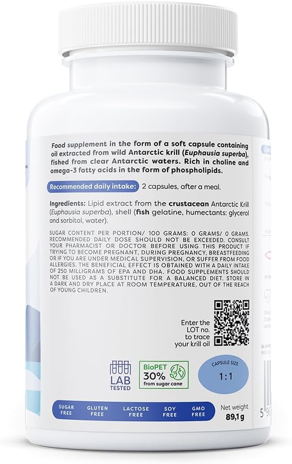 Osavi Super Krill Oil 1180 mg – 120 Softgels | Omega-3 from Wild Antarctic Krill | Supports Heart, Brain & Liver Health | Rich in Choline & Phospholipids | Sourced from Antarctic Waters : Amazon.co.uk: Health & Personal Care