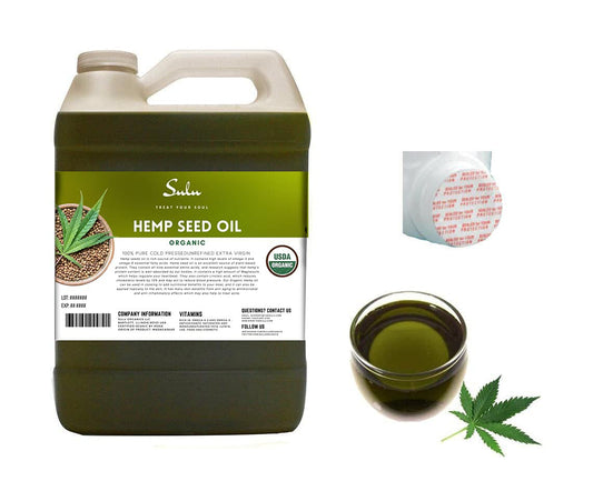 SULU ORGANICS 100% Pure Unrefined Certified Organic Hemp Seed Oil Cold Pressed 32 Oz : Beauty & Personal Care