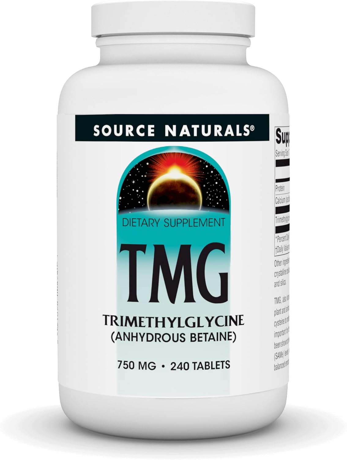 Source Naturals Tmg 750Mg Trimethylglycine (Anhydrous Betaine) - 240 Tablets