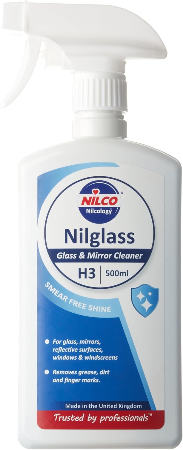 Nilco Professional Nilglass Smear-Free Glass And Mirror Cleaner, 500 Ml (Pack Of 1)