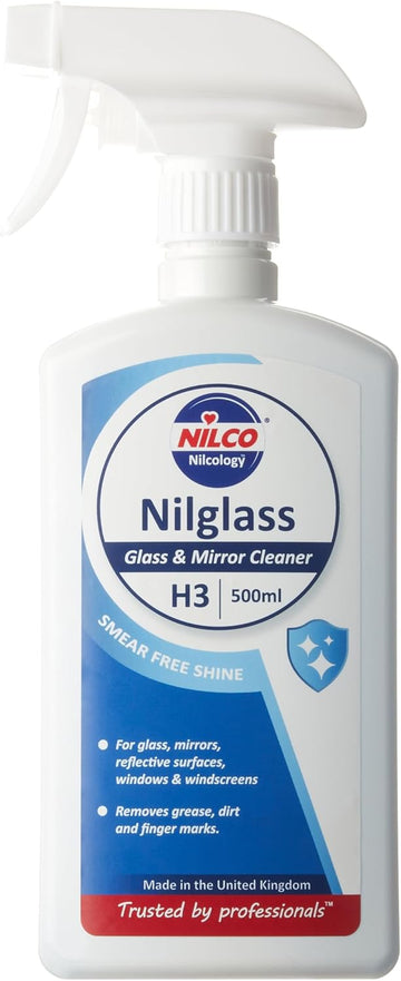 Nilco Professional Nilglass Smear-Free Glass And Mirror Cleaner, 500 Ml (Pack Of 1)