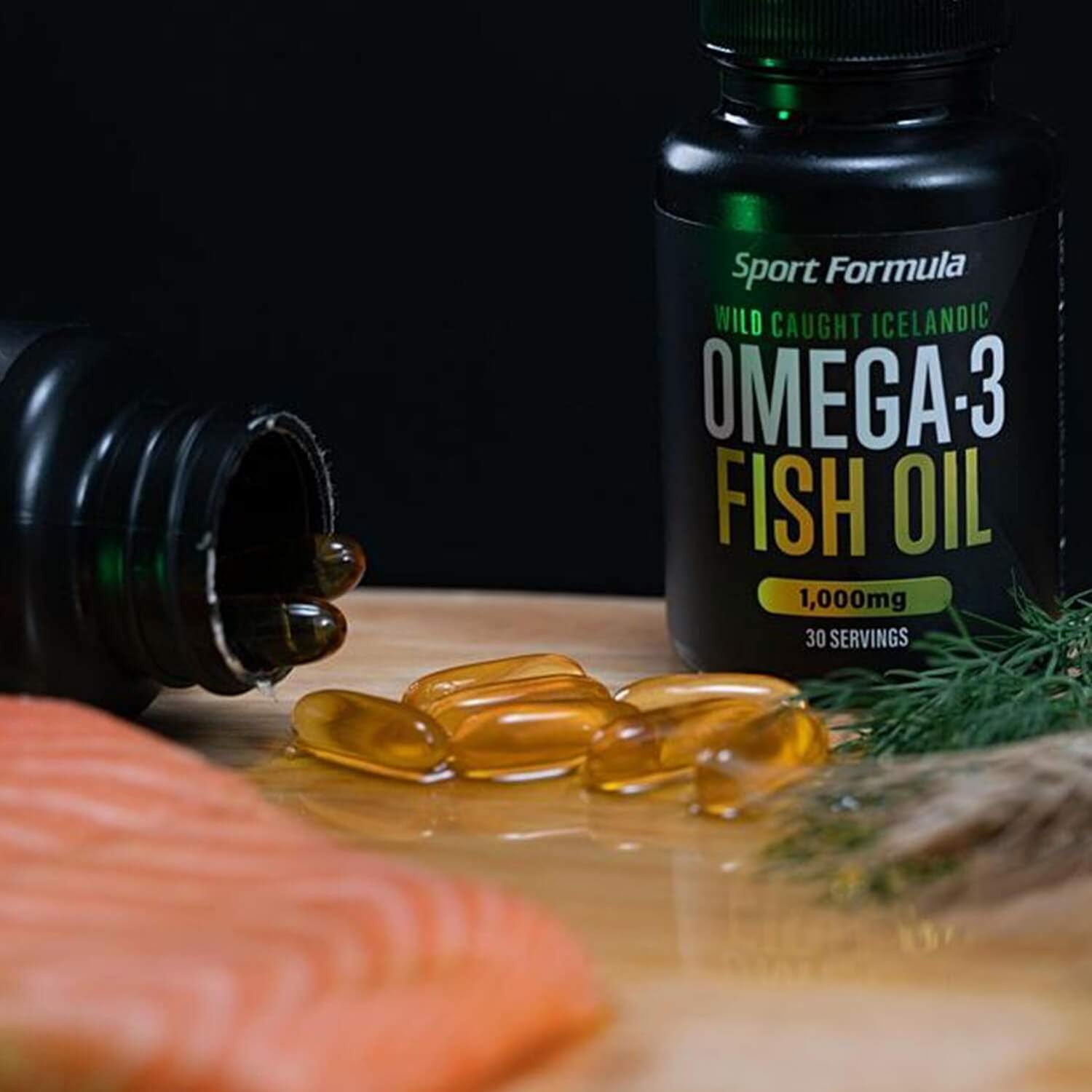 Wild Caught Fish Oil Omega 3 Fatty Acids DHA EHA from Iceland