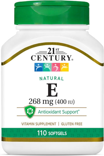 21st Century E 400 I.U. Natural (D-Alpha) Softgels, 110-Count