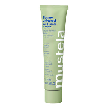 Mustela Avocado Multi-Purpose Balm - Natural Vegan Moisturizer For Face, Lips, Hands & Body - Dry Skin Relief - 2.53 Fl. Oz