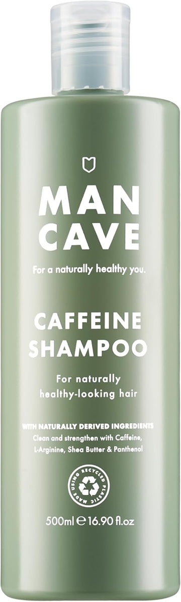 Mancave Caffeine Shampoo For Men, Support And Encourage Healthy Hair Growth With Caffeine, Panthenol And Vitamin E, Sulphate Free, Natural, Vegan, Cruelty Free, 500 Ml