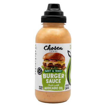 Chosen Foods Burger Sauce, For Hamburgers, Sandwiches, Nuggets, Wings, Fries, And More 9 Floz