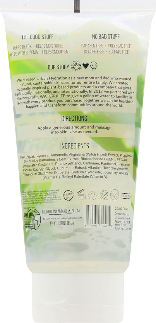 Urban Hydration Soothing & Cooling Aloe Vera Daily Body Moisturizer | Sulfate, Paraben & Polybead Free, Detoxes And Smooths Skin, Fades Dark Spots, Lightweight For All Skin Types | 6 Fl Ounces
