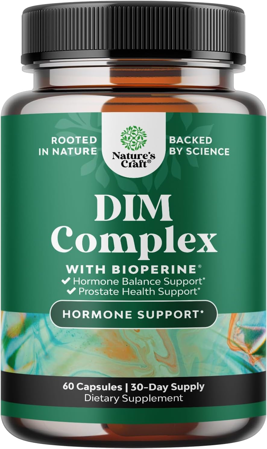 Extra Strength Diindolylmethane Dim Supplement - Dim Complex Men And Womens Hormone Balance Supplement With Dim Sgs And Calcium D-Glucarate - Herbal Dim Supplement For Men And Women