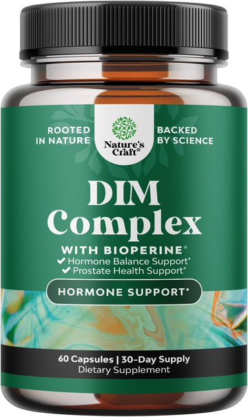 Extra Strength Diindolylmethane Dim Supplement - Dim Complex Men And Womens Hormone Balance Supplement With Dim Sgs And Calcium D-Glucarate - Herbal Dim Supplement For Men And Women