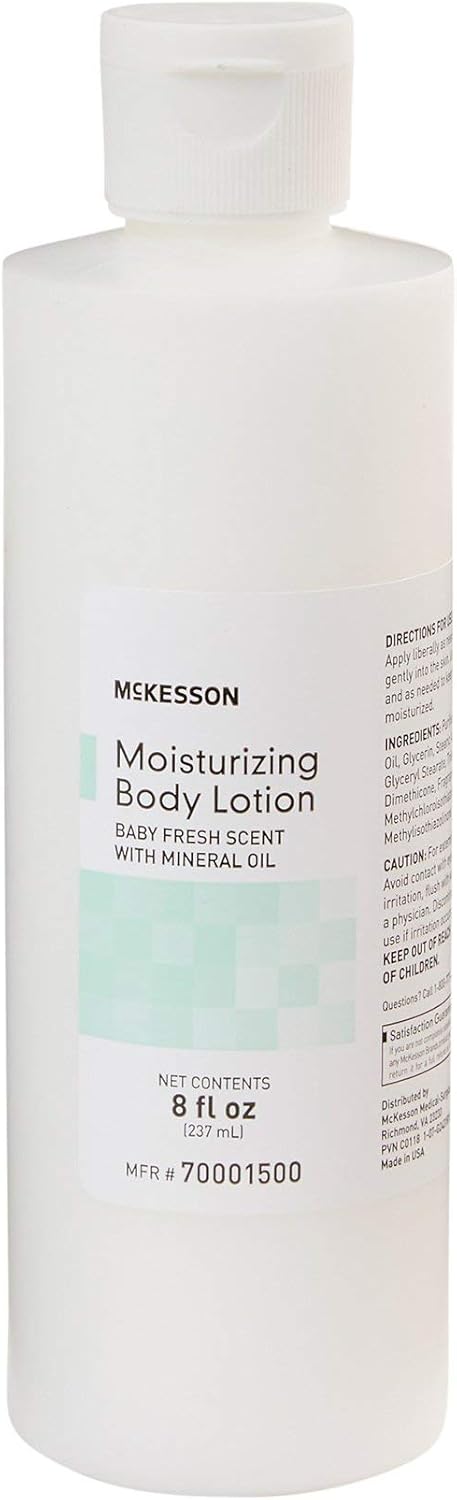 Mckesson Moisturizing Body, Hand And Body Moisturizer, Baby Fresh Scent With Mineral Oil, 8 Oz, 1 Count