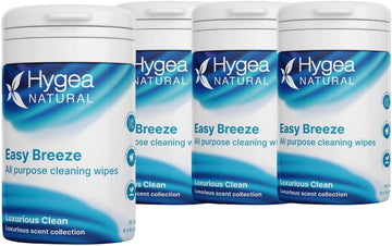 Easybreeze All Purpose Cleaning Wipes - Biodegradable Bamboo Wipes For Multi-Surface Cleaning - Environmentally Friendly Formula - Luxurious Clean Scented (4 Packs Of 50 Wipes Each)