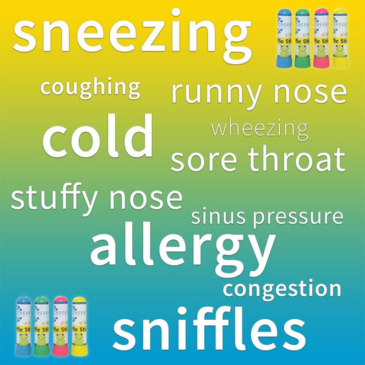 Creekside Naturals Sniffle Sticks, On-The-Go Portable Nasal Inhalers, Pediatrician Created, Safe for Kids, Pocket-Sized, Natural Essential Oils, Aromatherapy Vaporizers for Nasal Congestion Relief