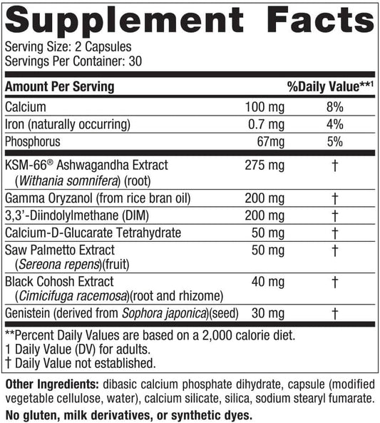 Nordic Naturals Menopause Support -Unflavored - 60 Capsules - Women’s Hormone-Support Supplement for Menopause, Mood Balance & Hot-Flash Support - Plant-Based Herbs and Phytoestrogens - 30 Servings