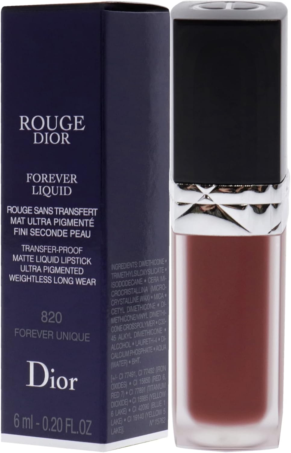 Christian Dior Rouge Dior Forever Liquid Matte - 820 Forever Unique For Women 0.2 Oz Lipstick