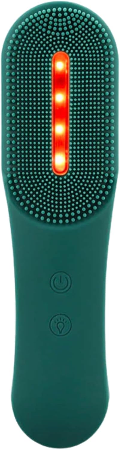 Magnitone Xo Lightsout Tri Colour Led Micro-Sonic Cleansing Brush, Deep Cleanses Pores, Facial Massage, Red, Blue & Yellow Light, Usb Rechargeable, Waterproof Electric Silicone Brush