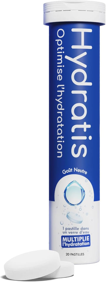 Hydratis – Electrolyte Hydration Tablets – Neutral Flavor – Enhances Hydration & Supports Energy – Isotonic Formula – Sport, Recovery, Wellness, Healthy Skin – 1 Tube (20 Tablets)