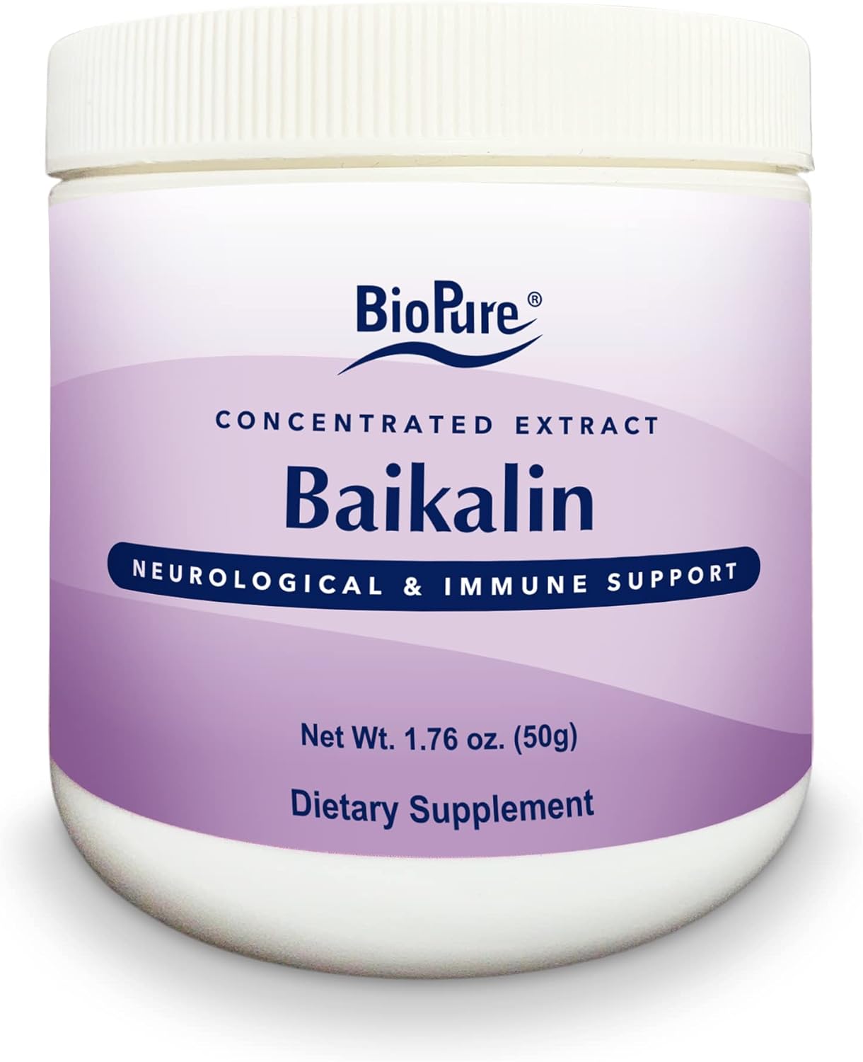 Biopure Baikalin Powder - Baiscalin Herb Extract From Roots Of Chinese Skullcap To Support Neurological, Nervous, & Immune System, Stress Management, And Whole Body Balance And Wellness – 50G