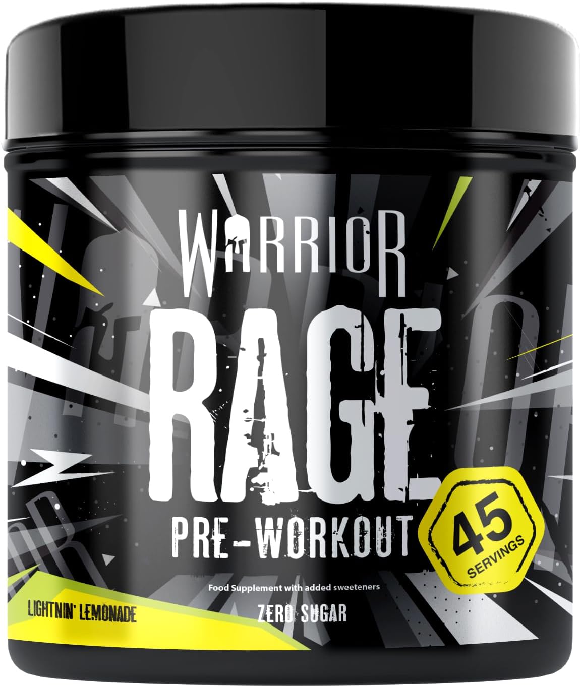 Warrior Rage - Pre-Workout Powder - 392G - Energy Drink Supplement With Vitamin C, Beta Alanine And Creatine Gluconate - 45 Servings (Blazin' Berry)