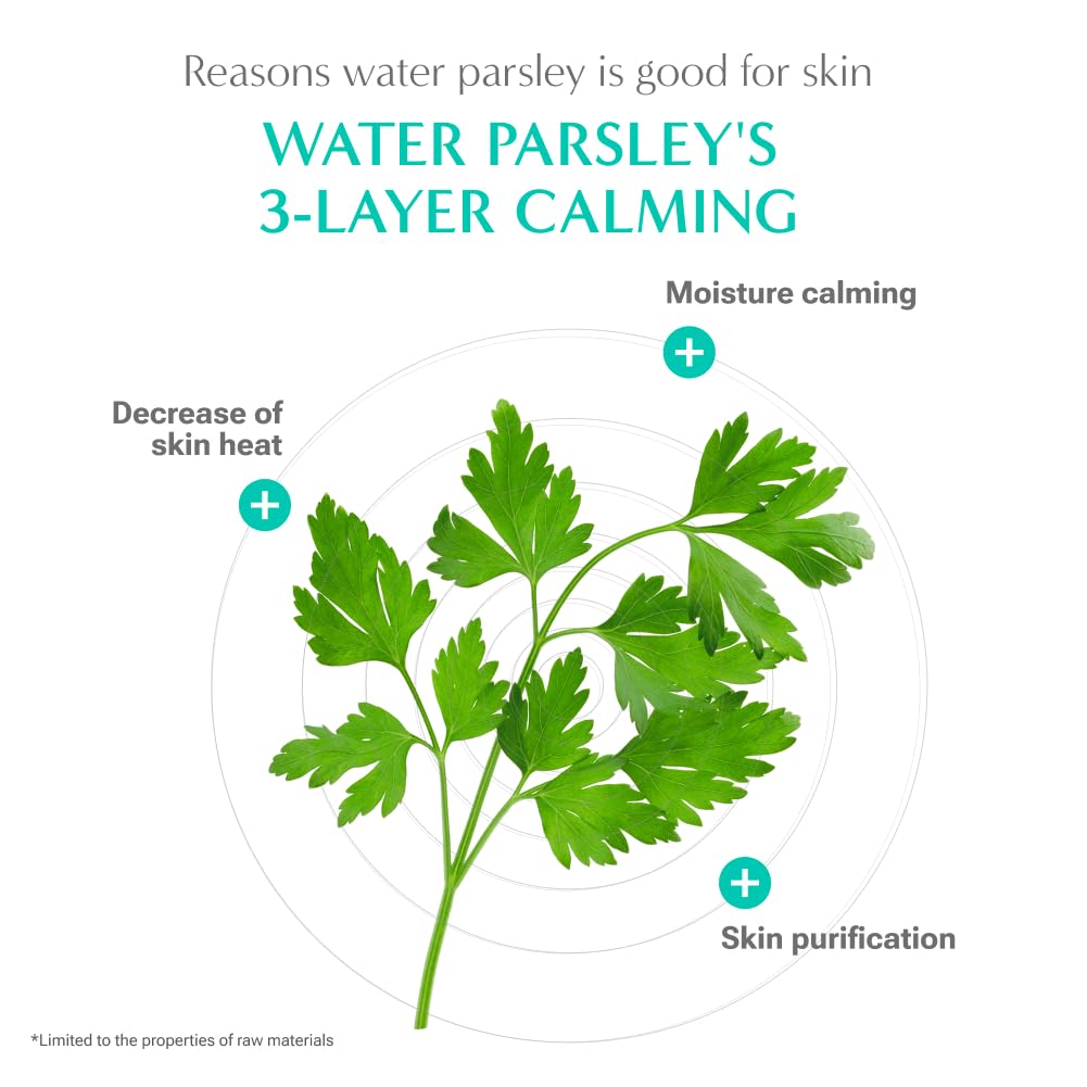 Rataplan Water Parsley Calming Serum Mask, Vegan Hypoallergenic Sheet With Calming Serum, Reduce Skin Heat, Replenish Moisture, Korean Skincare, 10 Packs…