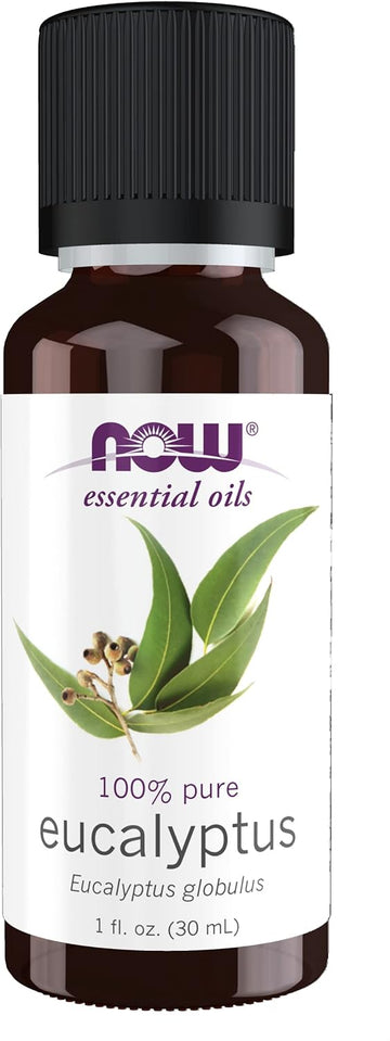 Now Essential Oils, Eucalyptus Oil, Clarifying Aromatherapy Scent, Steam Distilled, 100% Pure, Vegan, Child Resistant Cap, 1-Ounce