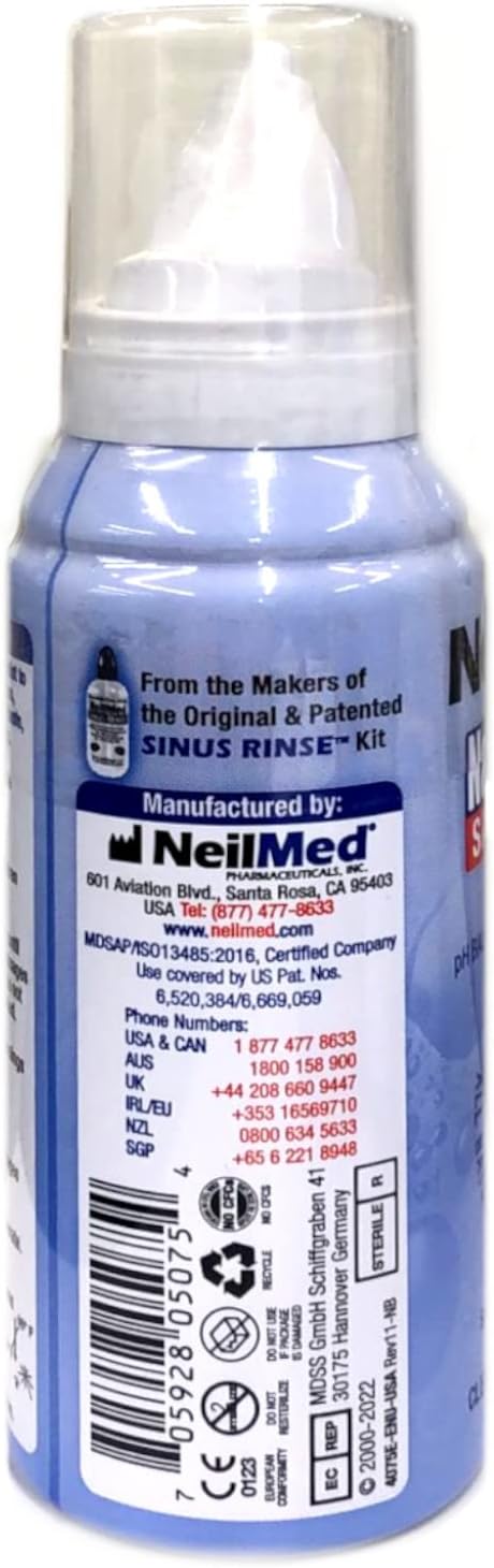 Neilmed Nasamist Isotonic Saline Spray For Allergy & Sinus Sufferers, 75 ml Pack of 2 : Health & Household