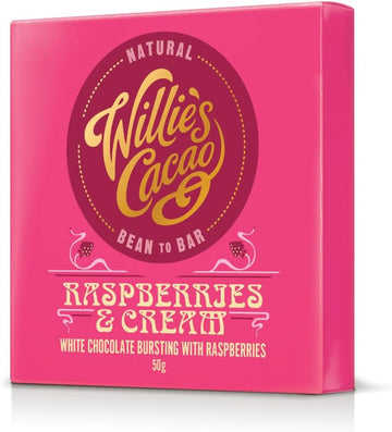 Willie'S Cacao Raspberry And Cream Chocolate, 50 G