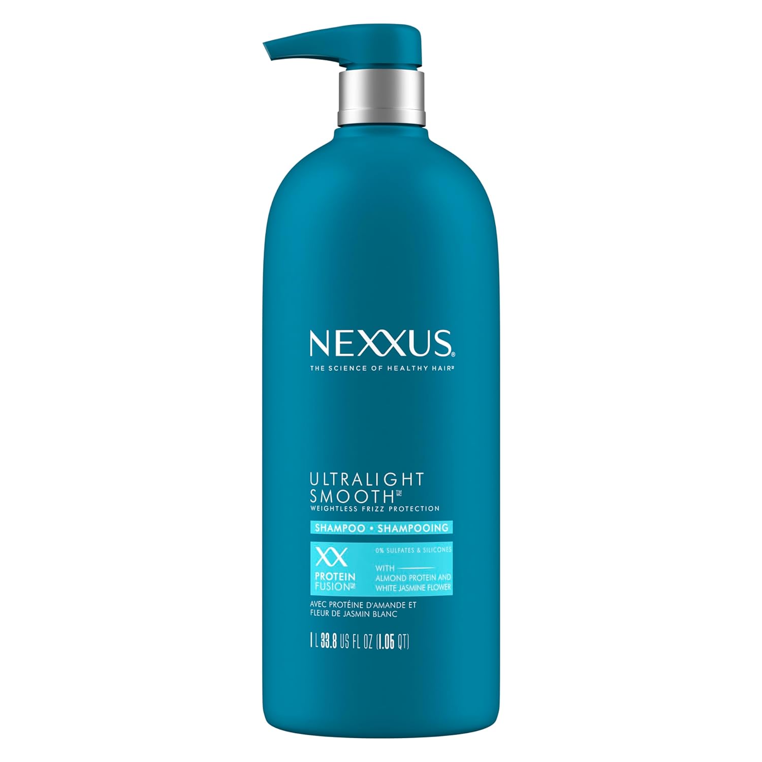 Nexxus Shampoo Ultralight Smooth For Dry & Frizzy Hair Sulfate-Free 33.8 Oz