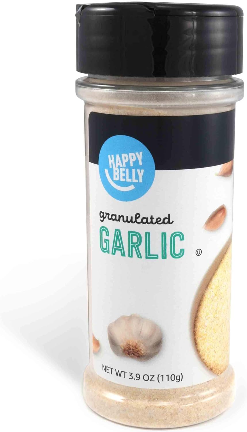 Amazon Brand - Happy Belly Granulated Garlic, 3.9 ounce (Pack of 1)