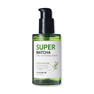 Some By Mi Super Matcha Pore Tightening Serum - 1.69Oz, 50Ml - Made From Match Water For Sensitive Skin - Skin Moisturizing And Purifying Effect - Blackheads, Sebum And Pore Care - Korean Skin Care